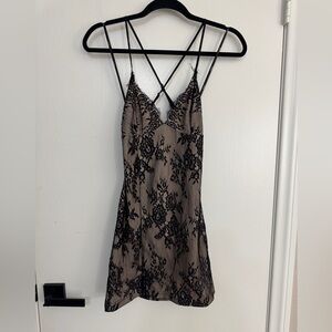 Forever 21 mini slip dress with lace